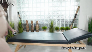 Plumbing curly oily huge funbag perfection