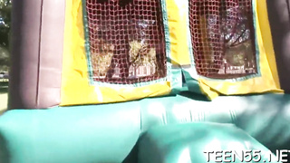 Swingeing dark haired doll gets sissy frigged