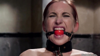 Red-Haired sweetie is bound and romped