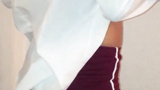 Indian dame unclothe in front of her beau