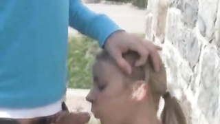 Teenager Drilling on Public Place