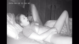 Big-Titted Nubile Stepdaughter Fights to Jizm Before Couch COVERT WEB CAM