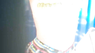 Hidden Cam at the suntanned teenage in the beach cabin