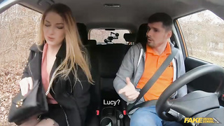 Provocative, fledgling ash-blonde is dressed in softcore stocking while getting smashed in the back of a van