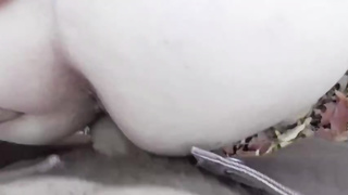 Girl with filthy ideas on her mind is gargling lollipop in the woods, just for joy