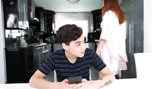 Crimson haired, hooker woman is deep-throating her customer's lollipop and getting ravaged stiffer than ever before