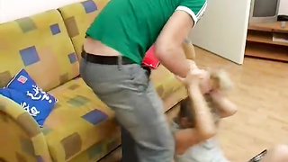 Crazy platinum-blonde deepthroated stiffy and got smashed on the bed until she began groaning from elation