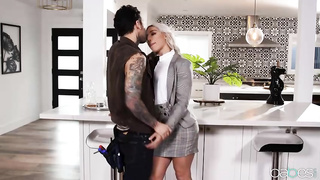 Infatuating light-haired honey, Abella Danger is getting penetrated in the kitchen, in the middle of the day