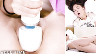 Jummy, nubile brown-haired, Jane Wile is making her very first solo pornography flick and lovin’ it a pile