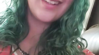 Girl with green hair