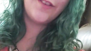 Girl with green hair