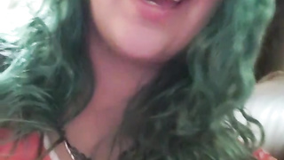 Girl with green hair