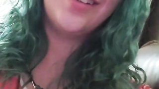 Girl with green hair