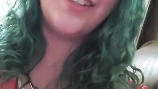 Girl with green hair