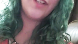 Girl with green hair