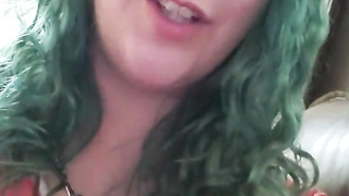 Girl with green hair