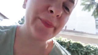 Inexperienced stunner in liberate trousers is stretching her gams broad open and displaying her muff