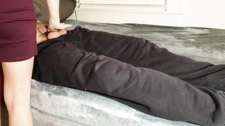 Kinky mom is pulverizing her step- son-in-law every once in a while, because it senses so superb