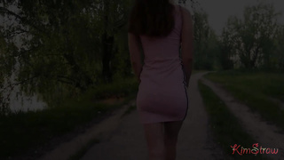 Bodacious, unexperienced stunner with crimson lips is deepthroating a stranger's man-meat and getting romped in the nature