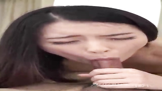 Juicy, Japanese dark haired, Kanna Sakuno deep-throats a rock firm jizz-shotgun in a POINT OF VIEW fashion, for free-for-all