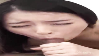 Juicy, Japanese dark haired, Kanna Sakuno deep-throats a rock firm jizz-shotgun in a POINT OF VIEW fashion, for free-for-all