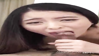 Juicy, Japanese dark haired, Kanna Sakuno deep-throats a rock firm jizz-shotgun in a POINT OF VIEW fashion, for free-for-all