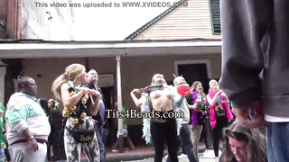 School ladies displaying mammories for beads