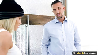 Cool towheaded stunner, Jessa Rhodes is fellating and smashing free-for-all of charge, just for joy