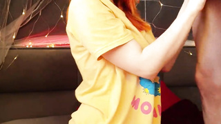 Fellatio Internal Ejaculation, Man-Cream on Mammories - POINT OF VIEW (Vertical Movie)  MollyRedWolf