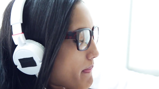 Insane dark haired with glasses, Chloe Amour is penetrating her ex bf and liking it a pile