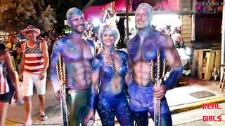 Hoes displaying Gigantic Jugs Perv Festival Broads in 4k