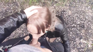 College Girl Make Public Suck Off Сlassmate and Fuck-Fest on the Railway