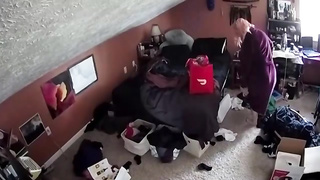 Plump platinum-blonde is having super-hot intercourse with a junior boy, while his gf is out of town