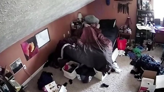 Plump platinum-blonde is having super-hot intercourse with a junior boy, while his gf is out of town