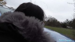 Public Agent Brit Black Princess Kiki Minaj Poked Outside