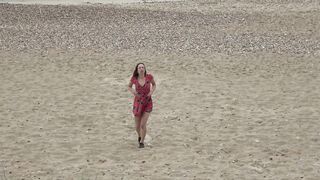 Natasha - Fake Penis on Bournemouth beach