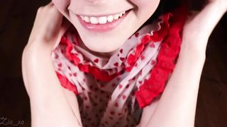 Mouth-Watering SUCKY-SUCKY on her knees