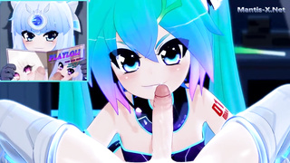 Mantis-X : Futa Cybra x Miku - Face Smash