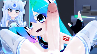 Mantis-X : Futa Cybra x Miku - Face Smash