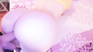 stunner in fishnets poked in taut vagina and concludes with her facehole