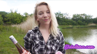 Caught plowing with youthfull ash-blonde - still internal cumshot