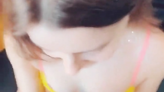 Lovely School Stunner Gets Jaws Crammed With Jism