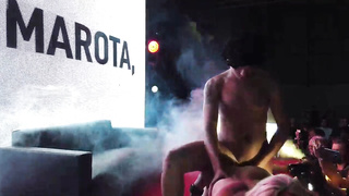 4Some public swinger soiree dual duo have jokey on the stage. With Liz Rainbow, Mary Rider, Capitano Eric and Kevin Milky