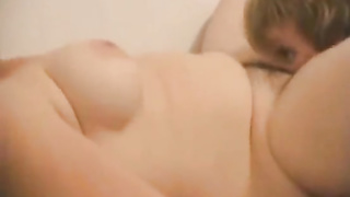 Nice light-haired teenage tongues out her massive girlfriend