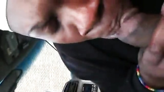 Monica guzzles in the lash