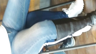 Fat twat with gams broad open