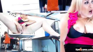 Office blondie caught by chief milking and blasting on the table - TALK WITH ME at blondikva.hot4cams.com