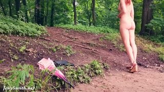 I ensue his orders. Jeny Smith naked in public city park