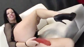 Dark-Haired gang-fuck cumfilled