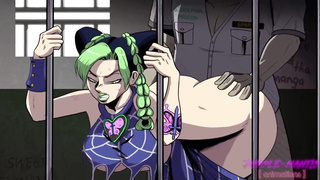 Jolyne Kujo Gets her Thicc Arse Interrogated (Jojo's Freaky Venture Commission)